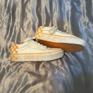 Orange Platform Vans
